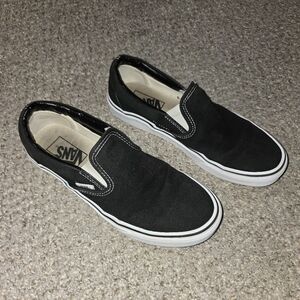 Vans Classic Slip-On Men's Black Canvas Shoes Size 8